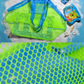 Miniatyrbillede 5 af 5: Mesh-taske til sandlegetøj Strandtaske Mesh Opbevaringstaske (Størrelse 1, 45×45cm)-Fei Yu