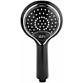 Miniatyrbillede 2 af 3: Håndholdt LED Bruseshowerhoved 3 Farver Skift Vandfald, LED Bruseshowerhoved med Digital Temperaturføler Display, Temperaturstyring Brusespray Sort