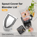 Miniatyrbild 3 av 5: 2 st Blenderlockersättning för , Blenderpiplock, Toppdelar för låslock , 72 Oz Kanna BL610 BN701