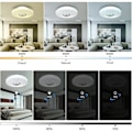 Pikkukuva 4 / 5: 36W LED-kattovalaisin Bluetooth-kaiuttimella, väriä vaihtava kattovalaisin, kaukosäädin ja mobiilisovellus, 3600LM, 3000-6500K, IP44, makuuhuoneeseen, Li