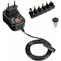 Pikkukuva 1 / 5: Virtalähdeadapteri, Universaali 12W/30W 8.4V 3V 4.5V 5V 6V 7.5V 9V 12V 1000mA 1A 2000mA 2A Säädetty Monijännite Vaihto