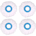 Miniatyrbilde 1 av 5: 4 stk. Mikrofibermopphoder, Runde mopphoder med 360 graders rotasjon for gulvrengjøring (Diameter 16 cm)
