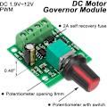 Pikkukuva 4 / 5: 4 kpl 1.8v 3v 5v 6v 7.2v 12v 2A PWM nopeudensäädin DC-moottorin jännitteensäädin, LED-jännitteensäädin himmennin, säädettävä ohjauskytkin