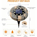 Miniatyrbilde 2 av 5: Solcellelys Utendørs Hage Jordlys Solcelle Jordlys Solcelle Nedfelt Spotlight 8 LED Belysning 3000K Varmt Hvit Vanntett IP65 Harpiks Form