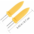 Miniatyrbilde 2 av 5: 30 stk rustfrie stålholdere for Pi de Mas Mas på COB-spyd Grillspyd for hjemmekjøkken og grill, 8,7 cm, gul