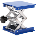 Miniatyrbillede 1 af 5: 4 tommer aluminiumslegering lab lift sakselift platform/foldbar løftebordspudehøjdejustering til arbejde, eksperimenter