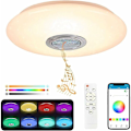 Miniatyrbillede 1 af 5: 36W LED-loftslampe med Bluetooth-højttaler, farveskiftende loftslampe, fjernbetjening og mobilapp, 3600LM, 3000-6500K, IP44, til soveværelse, stue, badeværelse
