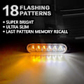 Miniatyrbillede 3 af 5: 4 stk. 6 LED Nødlys Beacon Fareblinkende Advarselslys Strobe Light Bar Overflademontering Til Ca