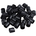 Miniatyrbillede 2 af 5: Gummikapsler 40 stk Sorte Gummistykker, 10 mm Spidser