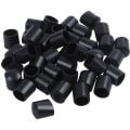 Pikkukuva 2 / 5: Kumikorkit 40 kpl Musta Kumiletku, 10 mm kärjet
