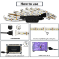 Miniatyrbilde 3 av 5: GLEDOPTO USB LED-stripe RGBCCT TV-bakgrunn 2M Smart Stripe Zigbee Stripe Mini Controller Fungerer med Amazon Alexa Echo Plus