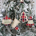 Miniatyrbild 3 av 5: Andra juldekorationer Bulk Burlap Julpynt Roliga och unika Mini Julgransprydnader Rustika Julpynt（Jul Linne