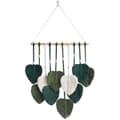 Macrame vägglöv, Boho Macrame väggdekor, Handvävda löv Tassel gobeläng, B