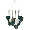 Miniatyrbillede 1 af 5: Macrame Væg Blade, Boho Macrame Væg Dekoration, Håndvævede Blade Tassel Gobelin, B
