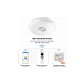 Miniatyrbilde 5 av 5: 48W Dimmbar LED Taklampe med Bluetooth-høyttaler, Ø39cm Bluetooth RGB Taklampe med Fjernkontroll og Appkontroll, LED Musikk Taklampe