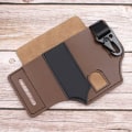 Miniatyrbild 3 av 5: EDC läderhölster, multifunktionellt PU-läder EDC-verktygshölster för att organisera verktyg (brunt)-