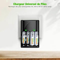 Miniatyrbillede 5 af 5: Universal Batterioplader til AA/AAA/9V, 6802 Hurtigoplader til AA/AAA eller 9V NI-MH Genopladelige Batterier, med LED-indikator, Verdensomspændende Spænding.-