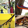Miniatyrbilde 4 av 5: Fargerik teltstropp Utendørsutstyr Lampe Dekorativ Henge Camping Klesline Flettet Stropp Multifunksjonell