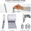 Miniatyrbillede 2 af 5: Møbelglider, filtglider, 2 ruller selvklæbende filt (100 × 10cm og 100 × 2cm), stolgliderpude, glideglider til møbler og dit woo