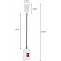 Miniatyrbild 2 av 5: 2 st E27 LED-lamphållare med strömbrytare, lamphållare adapterkonverterare med 5,9 tum flexibel svanhals och EU-kontakt, E27-lamphållare för kontor sovrum