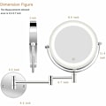 Miniatyrbillede 2 af 4: LED-belyst Makeup-spejl - 10x Forstørrende Belysning Vægspejl til Badeværelse, To-sidet Fleksibel Svanehals, 360° Rotation med USB-kabel