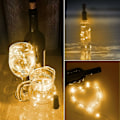 Miniatyrbild 4 av 5: LED-flaskljusslingor, [3 st] 2 m 20 LED-flaskljus, LED-flaskljusslingor Vattentät silvertråd Flexibel dekoration för jul, inomhus a