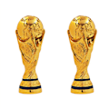 Miniatyrbilde 1 av 5: 2 stk 27CM 2022 Qatar VM-trofé Full eller Forgylt Harpiksmodell Souvenir Fotball Håndverk Dekorasjon Fans