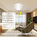Miniatyrbillede 2 af 5: Lotus Lampeskærm DIY Lotus Seks-lags Lampeskærm Romantisk Soveværelse Pendelbelysning Betræk Hotel Bar Dekoration