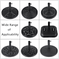 Miniatyrbillede 5 af 5: 2 sæt udendørs parasol base stativ reservedele parasol base stativ hul ring stopper dæksel og hætte