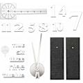 Miniatyrbild 4 av 5: DIY Väggklocka, 3D DIY Tyst Väggklocka, Stor 3D Väggklocka, Modern Design, Akryl Väggklocka för Kontor, Vardagsrum, Sovrum - Silver