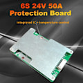 Miniatyrbild 2 av 5: 6S 24V 50A litiumbatteriskyddskort med ström batteribalans/uppgradering PCB BMS-skyddskort