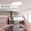 Miniatyrbillede 3 af 5: Flad LED Loftlampe, 28w 2500lm Rund Loftlampe 6000k Kold Hvid, Ultra Tynd Loftlampe til Stue, Badeværelse, Køkken, Balkon, Badeværelse