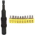 Pikkukuva 4 / 5: 10 in 1 Mini Multi-Angle Wrench 1/4 Inch Quick Release Screwdriver Set with 10 Drill Bits for Hand Repair DIY Tools All Black