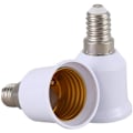 Miniatyrbild 2 av 5: 5 st LED-lampbas E14 till E27 Konverteradapter, Vit
