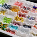 Miniatyrbild 3 av 5: 42 rutnät diamantmålning förvaringsbehållare, transparent diamantmålning låda, plast arrangör fall diamantmålning verktyg