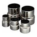 Miniatyrbillede 3 af 3: Rustfri Ovnsrør Reducer Rørforbindelse Skorstensrør Foring Adapter - Ø80mm / Ø60mm (1 stk)