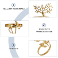 Miniatyrbillede 2 af 5: Juledekorationer Holdbare Guld Servietring Delikat Hjorte Servietring Holder til Restaurant Julefest Middag