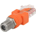 Miniatyrbilde 3 av 5: Koaksial til Ethernet-adapter, 4-pak RF koaksial F til RJ45 hann-konverter for linjetester