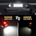 Pikkukuva 3 / 5: 2 kpl Punaiset Putkimaiset SMD LED Rekisterikilven Valot Navara D40 2005-2016