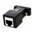 Pikkukuva 3 / 5: RJ45-RS232-sovitin, sarjallinen portti DB9 9-pin uros RJ45 naaras Cat. 5e/6 Ethernet LAN -jatkosovitin, 2 kpl (uros+naaras)