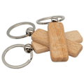 Miniatyrbild 3 av 5: Rektangulära tränyckelringar i trä, 20-pack (bredd: 0,7 tum)