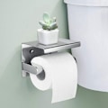 Pikkukuva 3 / 5: 304 ruostumattomasta teräksestä valmistettu WC-paperiteline puhelinhyllyllä, WC-paperiteline WC-paperille