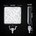 Miniatyrbilde 2 av 5: 1 Par LED Traktor Arbeidslys 48W 8000LM 6000K LED Frontlys 4x4 IP67 Ekstra LED Lys Motorsykkel Kvadratisk 8D Linse