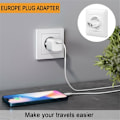 Miniatyrbild 4 av 5: 20 st EU-kontaktadapter, US till EU, Resa EU Typ C, EU-strömadapter