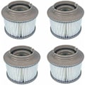 Miniatyrbillede 1 af 5: MSPA Reservefilterpatroner til alle Whirlpool Spas Swimming Pool modeller, Filterpatroner med net til MSpa Bubble Spa Spas (4 styk) -DENUO