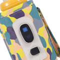 Miniatyrbild 4 av 5: Universell USB-mjölkvarmare Resväska för barnvagn Isolerad väska Digital display Babyflaskvärmare -Gul Camouflage