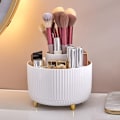 Miniatyrbillede 1 af 5: 360° Drejelig Makeupbørste Opbevaringsholder, 5 Rum til Pudderbord Dekoration, Badeværelsesbordplader, Skrivebords Opbevaringsboks, Makeup Display Kasser