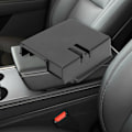 Miniatyrbilde 3 av 5: for Tesla Model 3 Model Y 2021 Bilens Sentrale Armlene Oppbevaringsboks Biltilbehør Konsolholder Hanskeorganisator
