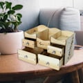 Miniatyrbillede 3 af 5: Træ Makeup Organizer Badeværelse Opbevaringsboks Opbevaringsboks til Kontorbord Opbevaringsboks Diverse Diverse