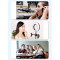 Miniatyrbilde 2 av 5: 4 i 1 Live Stativ Live Stemme Profesjonell LED Ringlys Bærbar Lampe MIC Stativ Holder Lys Live Streaming